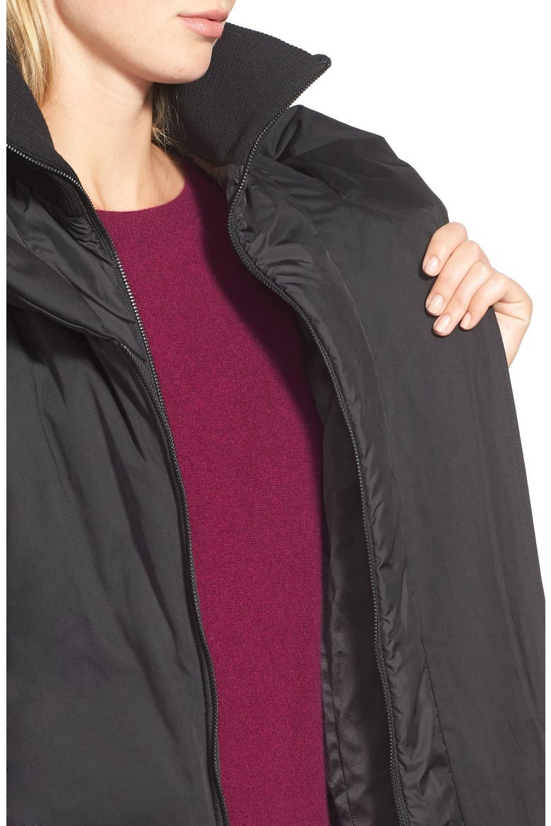 'Karlina' Hooded Down Coat, Alternate, color, BLACK