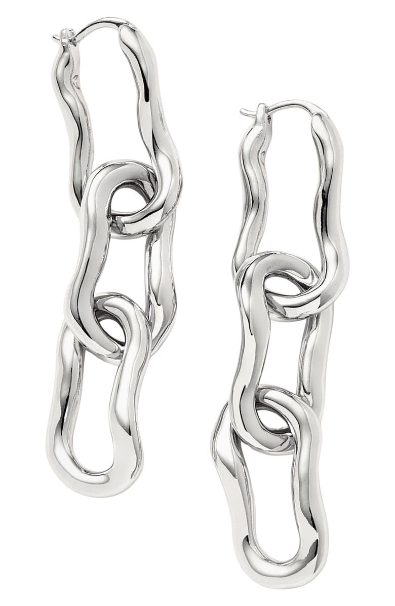 Missoma Molten Ovate Triple Link Drop Earrings, Main, color, 