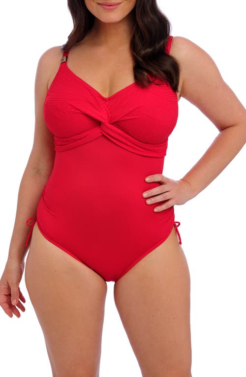 Fantasie Ottawa Underwire Twist Front One-Piece Swimsuit in Radiant Red 
