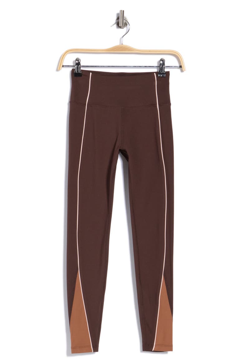 Colorblock Piping High Waist 7/8 Leggings, Alternate, color, ESPRSS/ CRM
