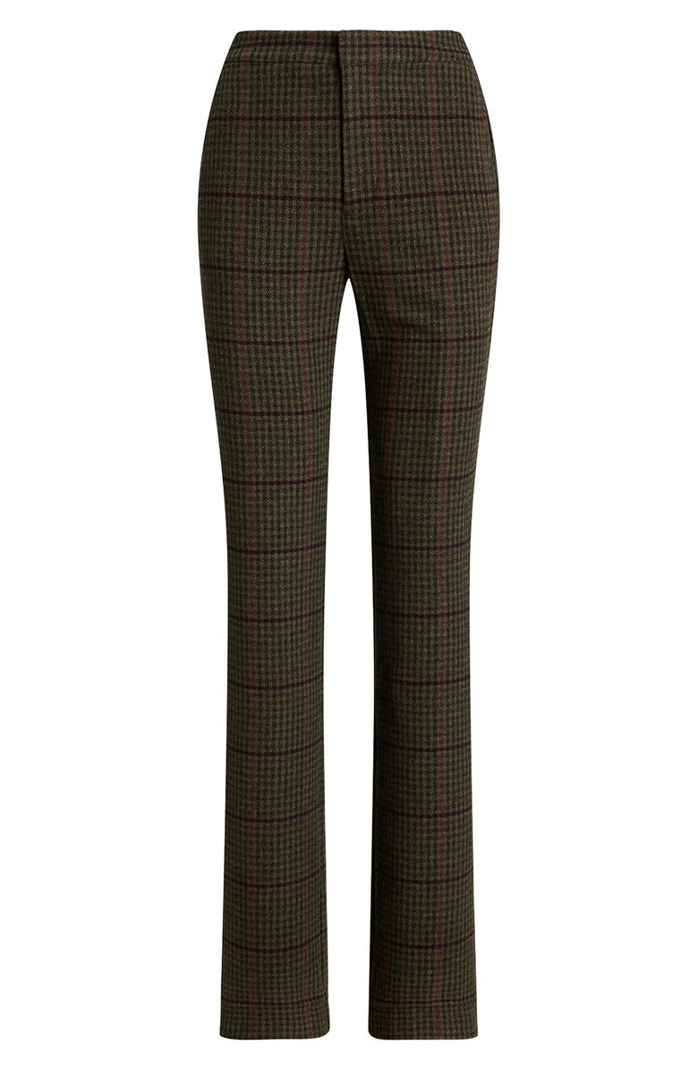 Lauren Ralph Lauren Check Straight Leg Twill Pants, Alternate, color, 