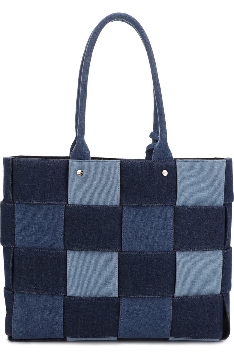 Mali + Lili Ariana Woven Denim Tote, Alternate, color,