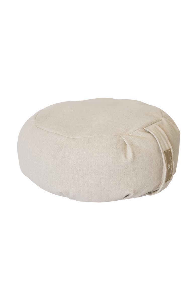 Hugger Mugger Kino MacGregor Zafu Cushion Natural Linen, Alternate, color, Natural