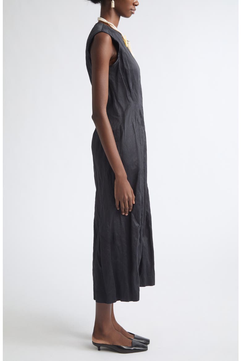 Golightly Loro Piana Wool Midi Dress, Alternate, color, CRISP NOIR