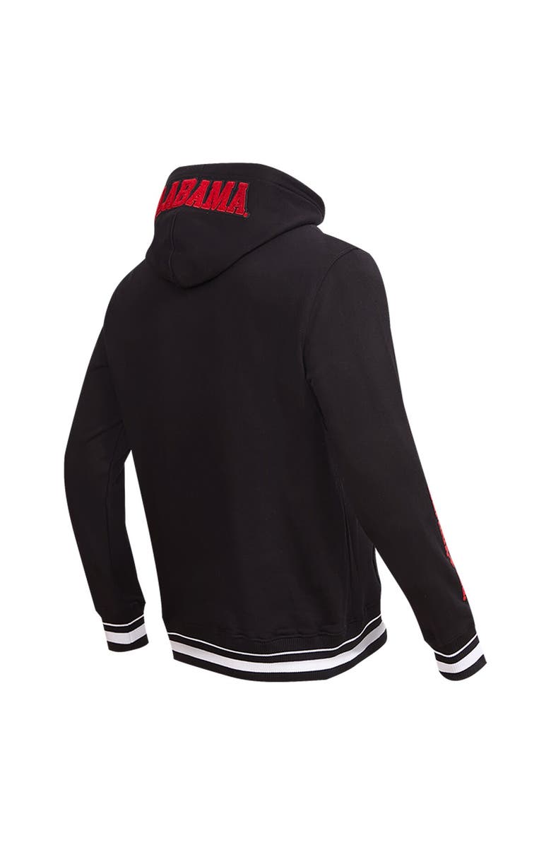 PRO STANDARD Men's Pro Standard Black Alabama Crimson Tide Classic Stacked Logo Pullover Hoodie, Alternate, color, 