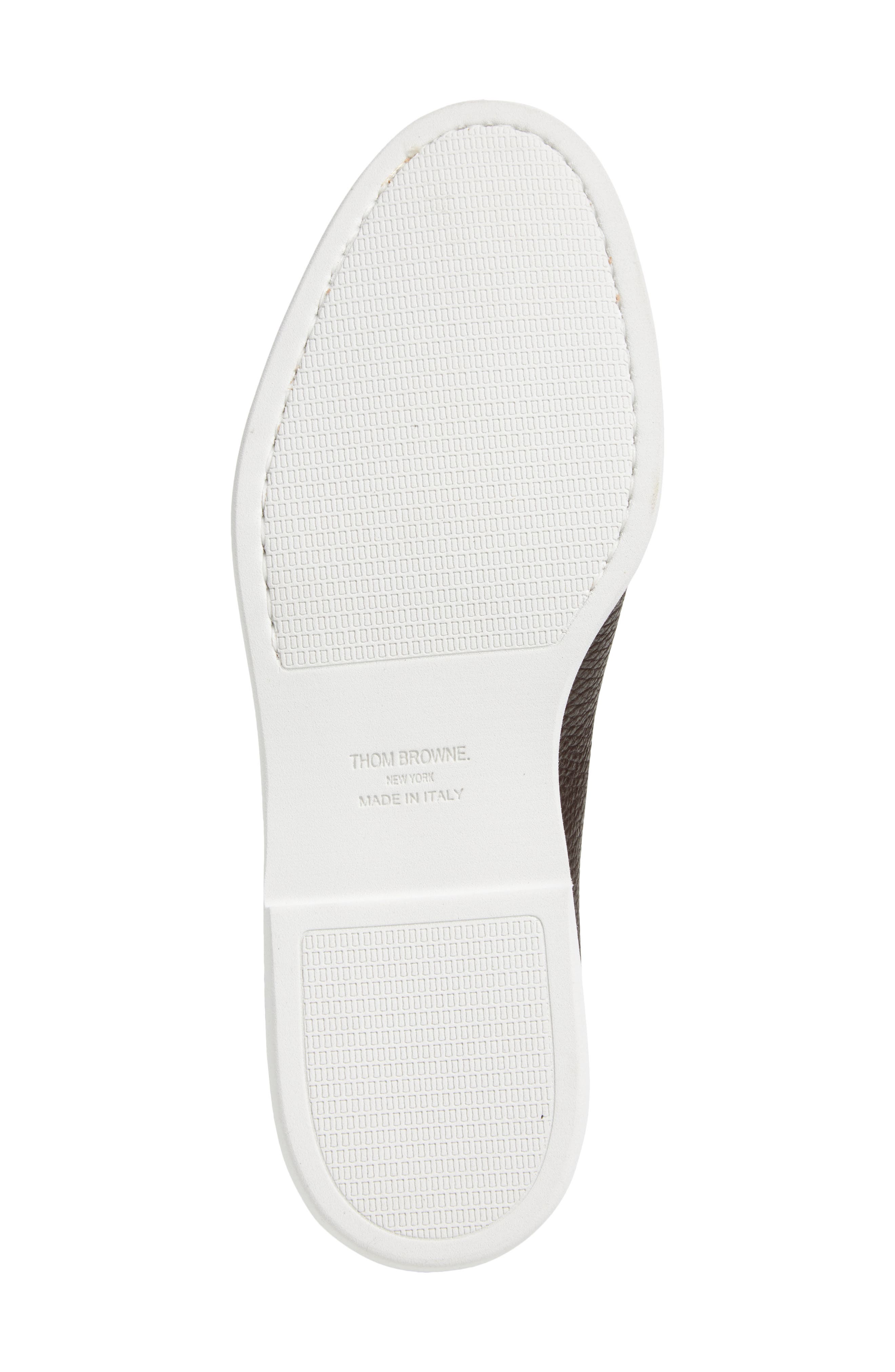 Thom Browne Varsity Square Toe Penny Loafer, Alternate, color, Brown