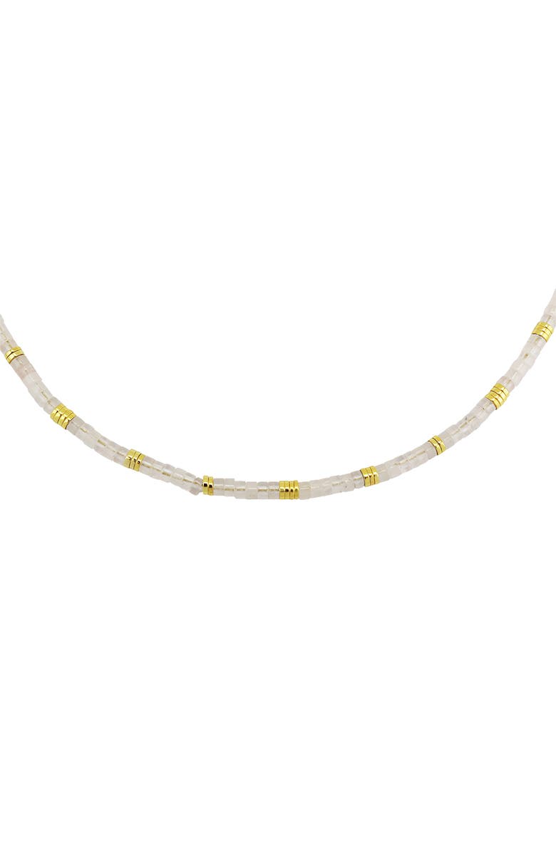 REBL Gender Inclusive Beaded Necklace, Alternate, color, White/Gold