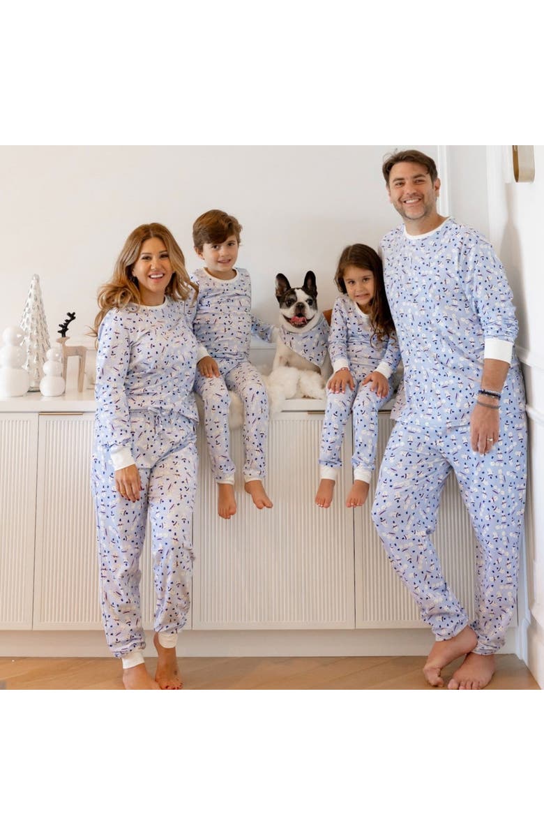 Norani Organic Adult Men's Pajamas Set - Holiday Snowmen, Alternate, color, Holiday Snowmen