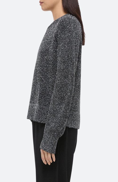 Helmut Lang Apex Lurex Crewneck Sweater In Silver - B0k