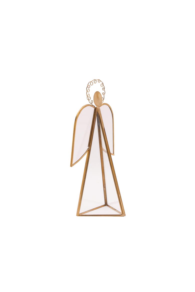 Angel Glass Medium Figurine, Alternate, color, White