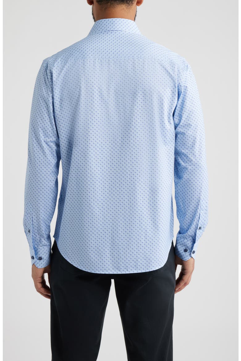 James OoohCotton® Geo Print Button-Up Shirt, Alternate, color, ORCHID