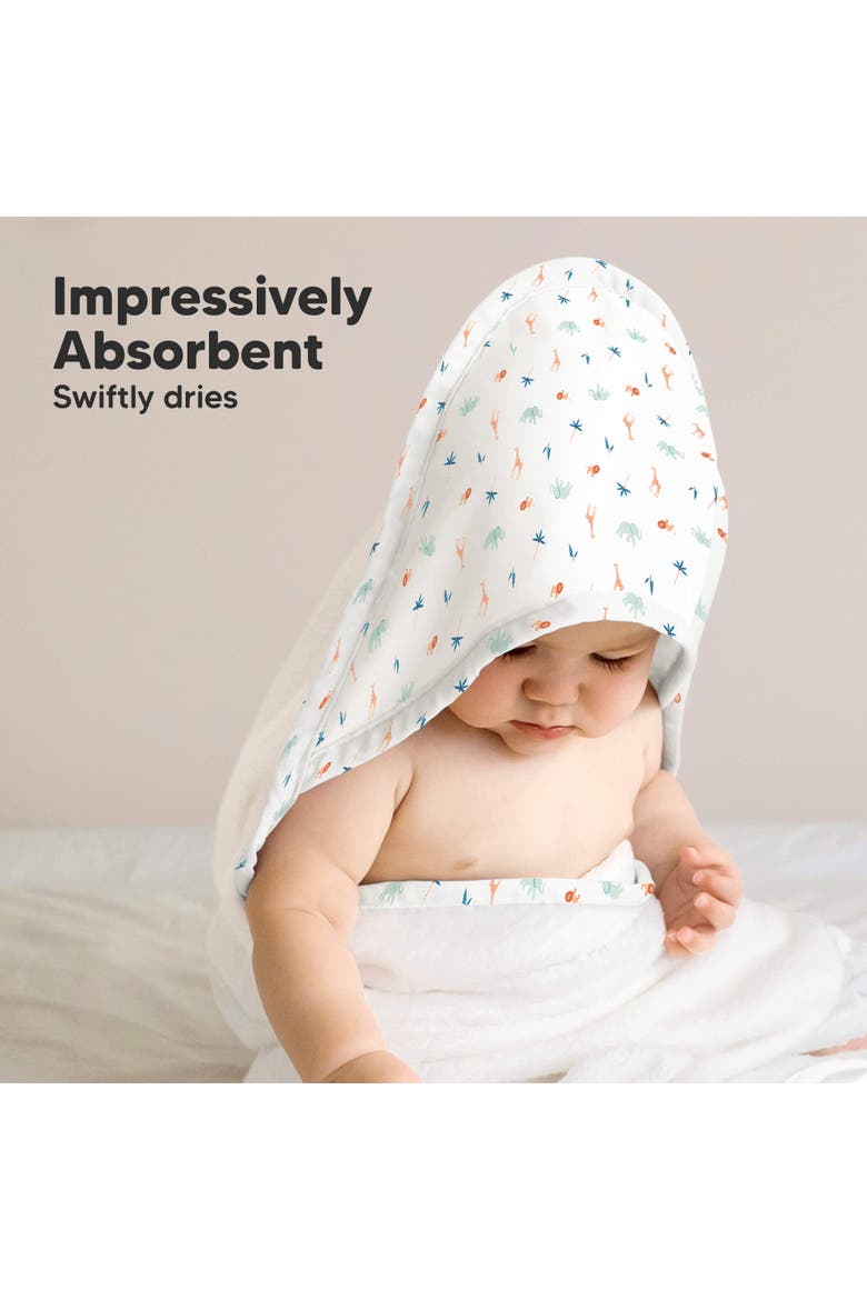 Luxe Baby Hooded Towel, Alternate, color, Wildscape