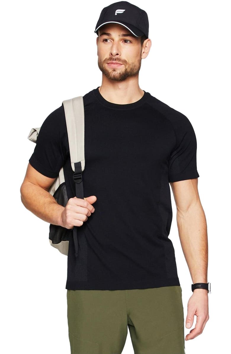 Fabletics Men's The Training Day Tee, Main, color, Black