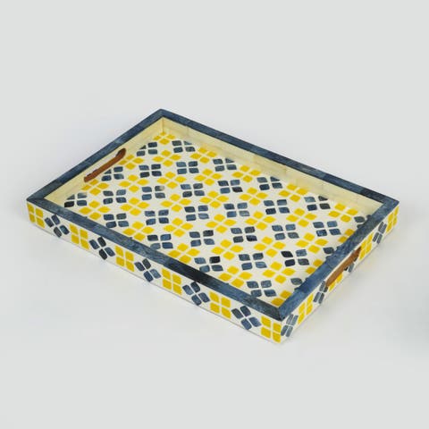 Marigold Mosaic Bone Inlay Tray
