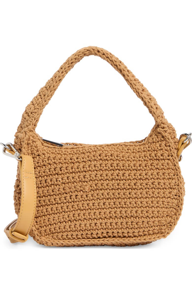 BCBG Woven Mini Hobo Bag, Main, color, Tea