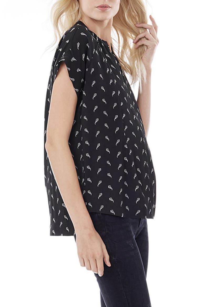 Carrie Stripe Maternity/Nursing Top, Alternate, color, BLACK ARROWHEAD