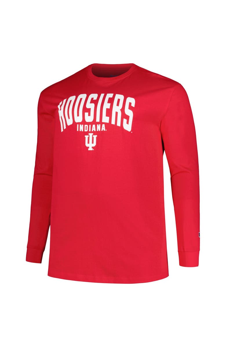 Champion Men's Champion Crimson Indiana Hoosiers Big & Tall Arch Long Sleeve T-Shirt, Alternate, color, 