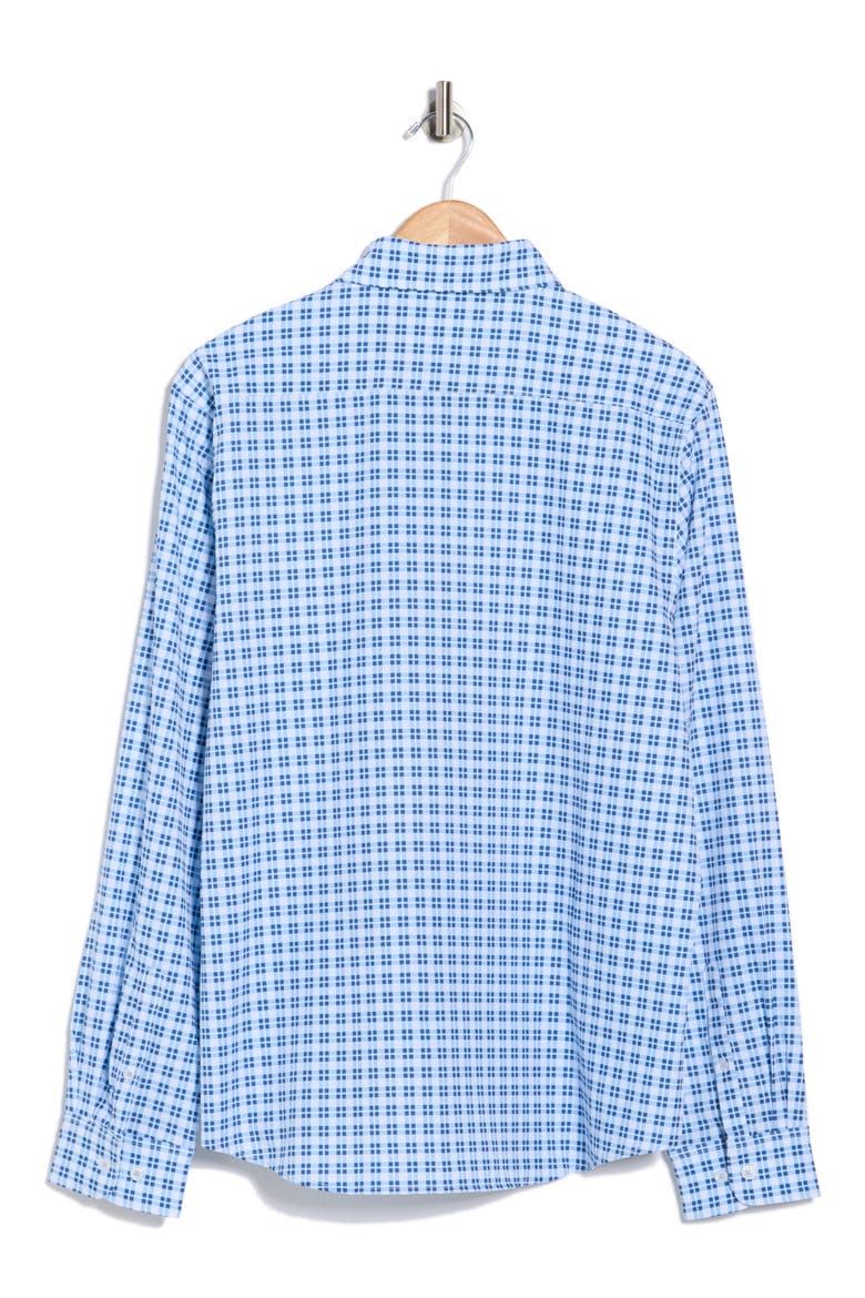 Plaid Stretch Button-Up Shirt, Alternate, color, WHITE