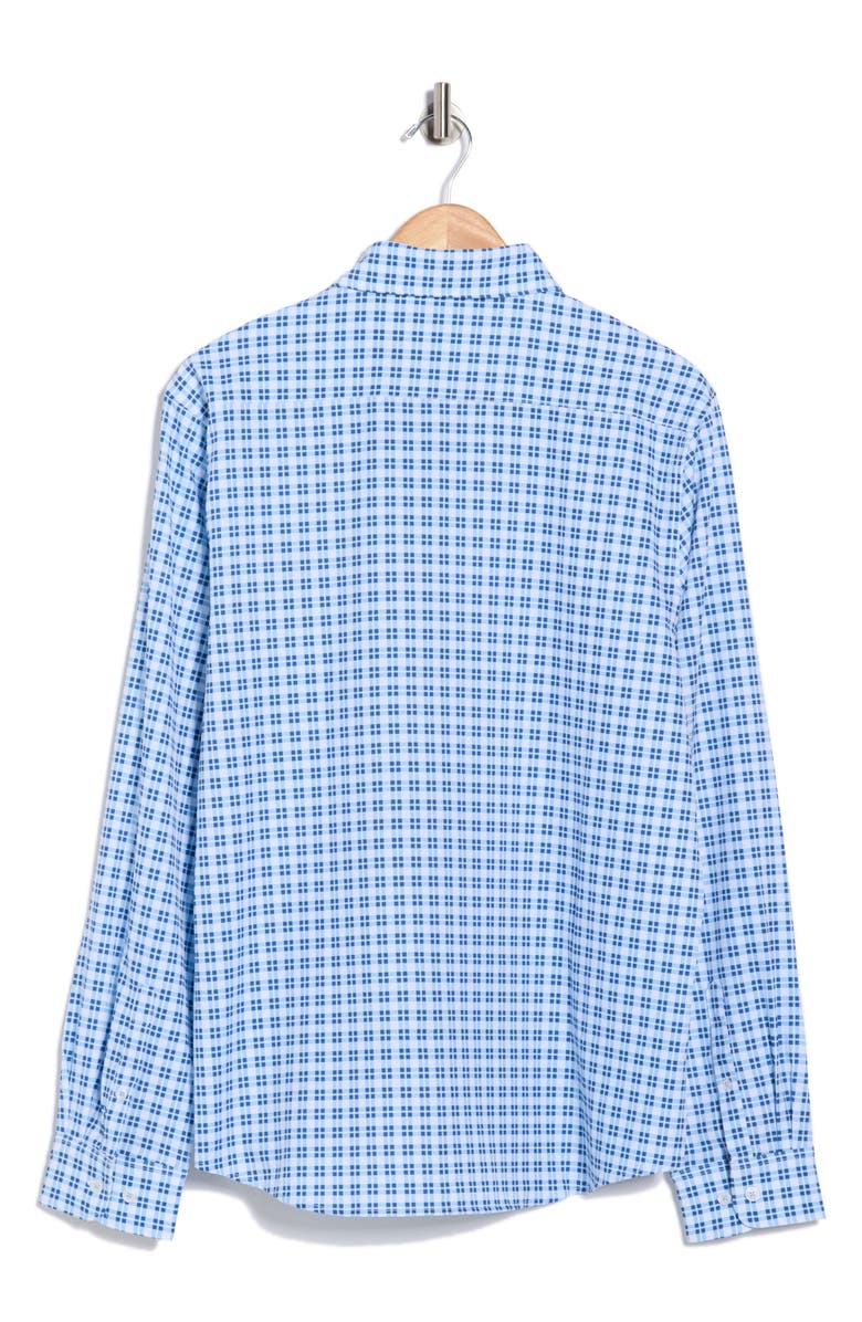 DENIM AND FLOWER Plaid Stretch Button-Up Shirt, Alternate, color, White