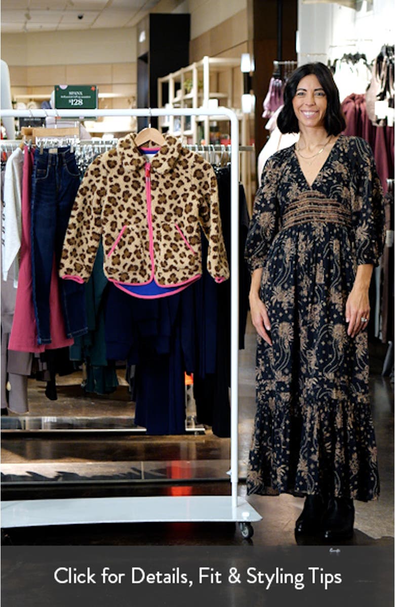 Kids' Leopard Print Textured Fleece Jacket, sales video thumbnail