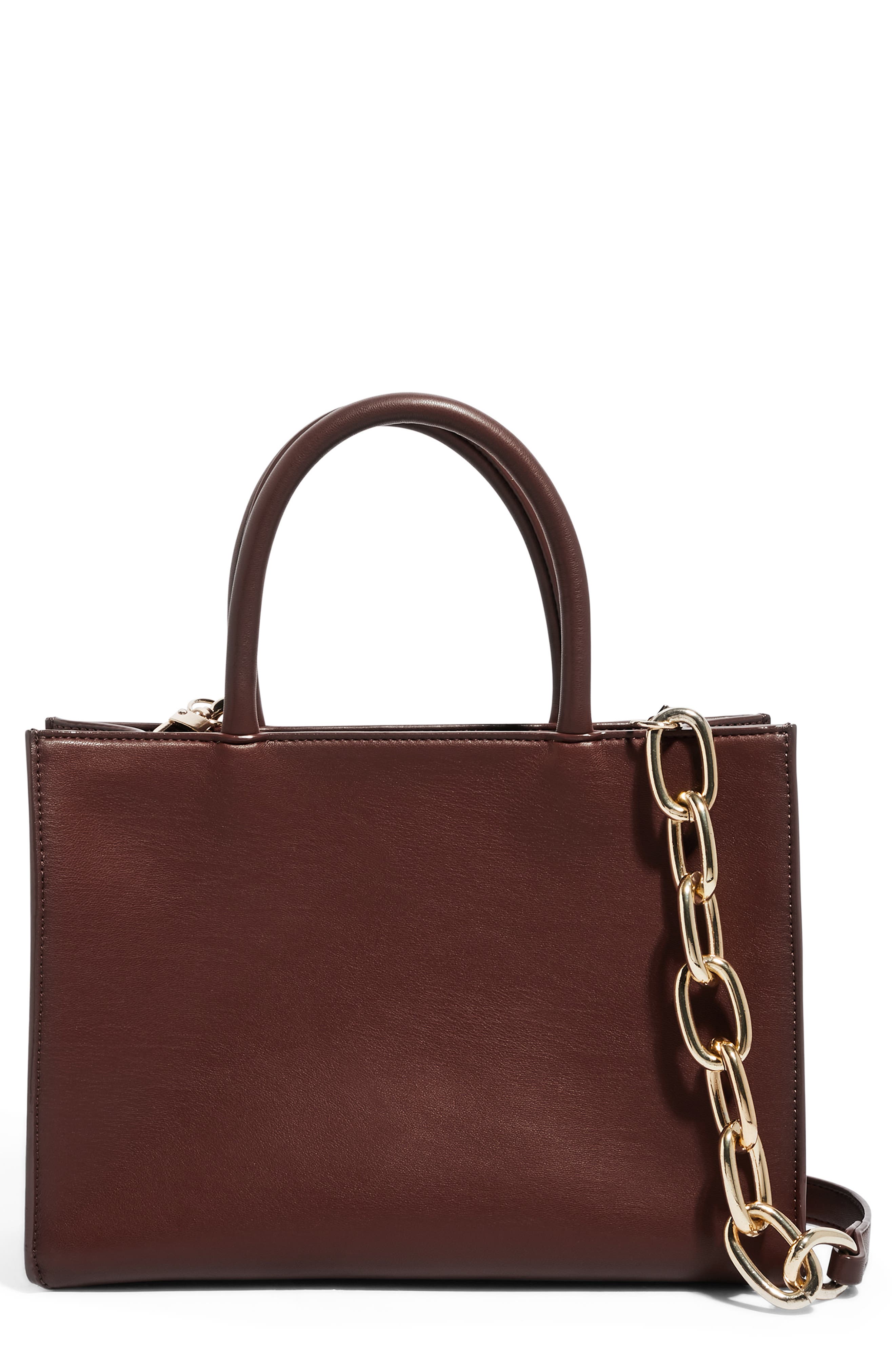 We Gram Small Tote, Main, color, DARK BROWN