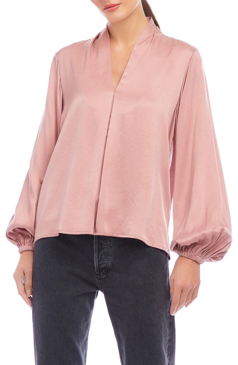 FIFTEEN TWENTY Kiera Balloon Sleeve Top, Main, color, Mauve