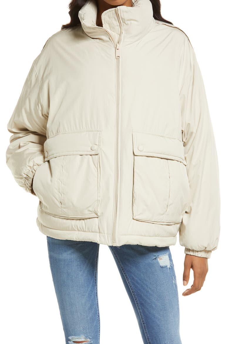 We the Free Duvet Bomber Jacket, Alternate, color, OATMEAL