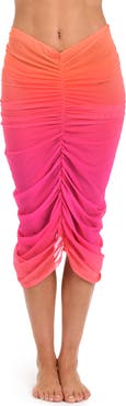 Sunshine 79 Ombré Illusions Ruched Convertible Cover-Up Skirt