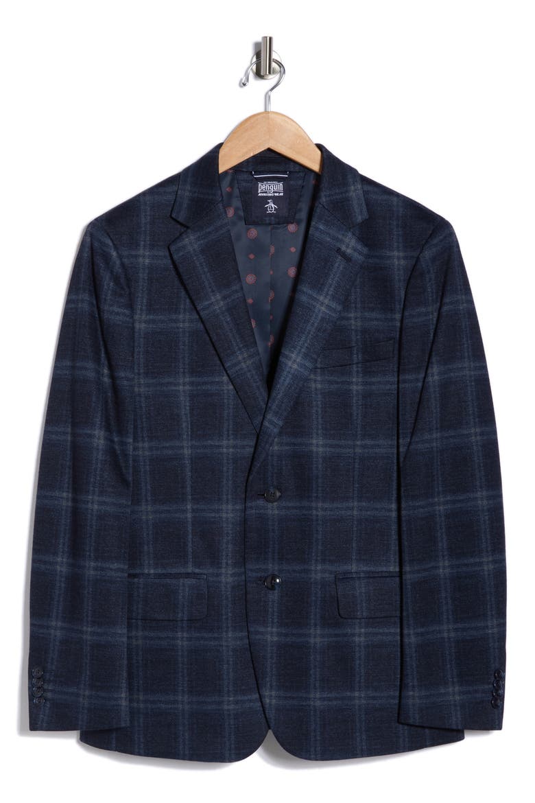 Blue Plaid Notch Lapel Sport Coat, Alternate, color, BLUE