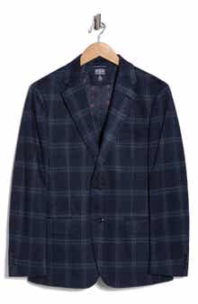 Original Penguin Blue Plaid Notch Lapel Sport Coat