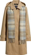 London Fog Short Raincoat with Scarf