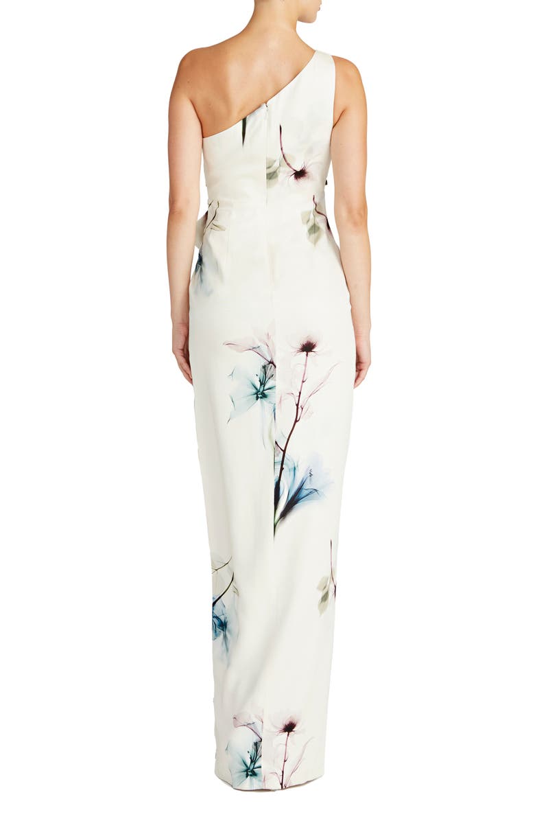 ML Monique Lhuillier Floral One-Shoulder Gown, Alternate, color, 