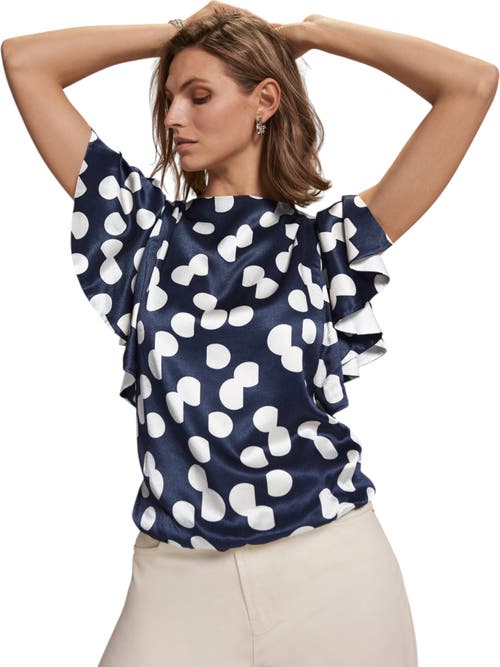MINT VELVET MINT VELVET SPOT DRAPED TOP