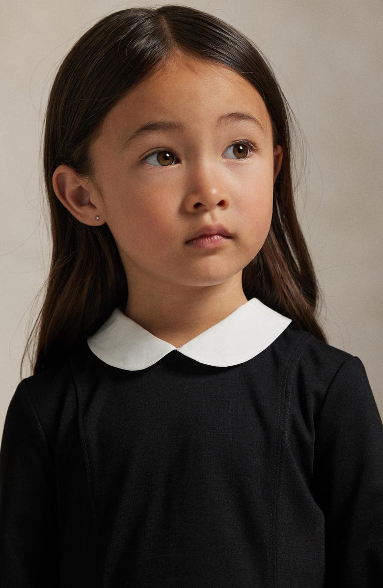 Polo Ralph Lauren Kids' Long Sleeve Ponte Roma Dress, Alternate, color, Polo Black