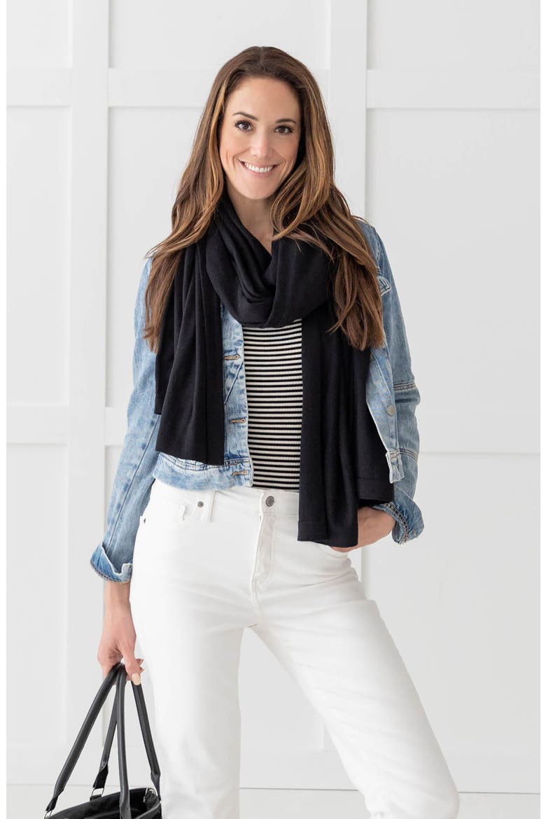 The Dreamsoft Travel Scarf, Alternate, color, BLACK