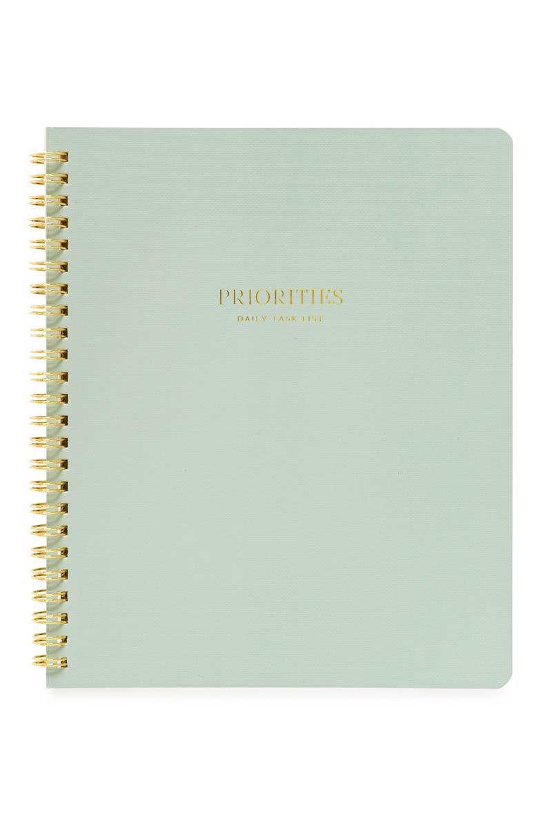 Sugar Paper Priorities Spiral Notebook, Main, color, Green