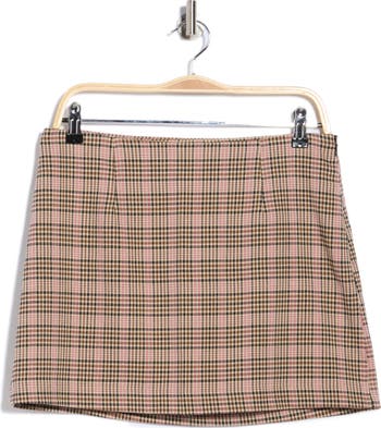 Check Plaid Patch Pocket Miniskirt