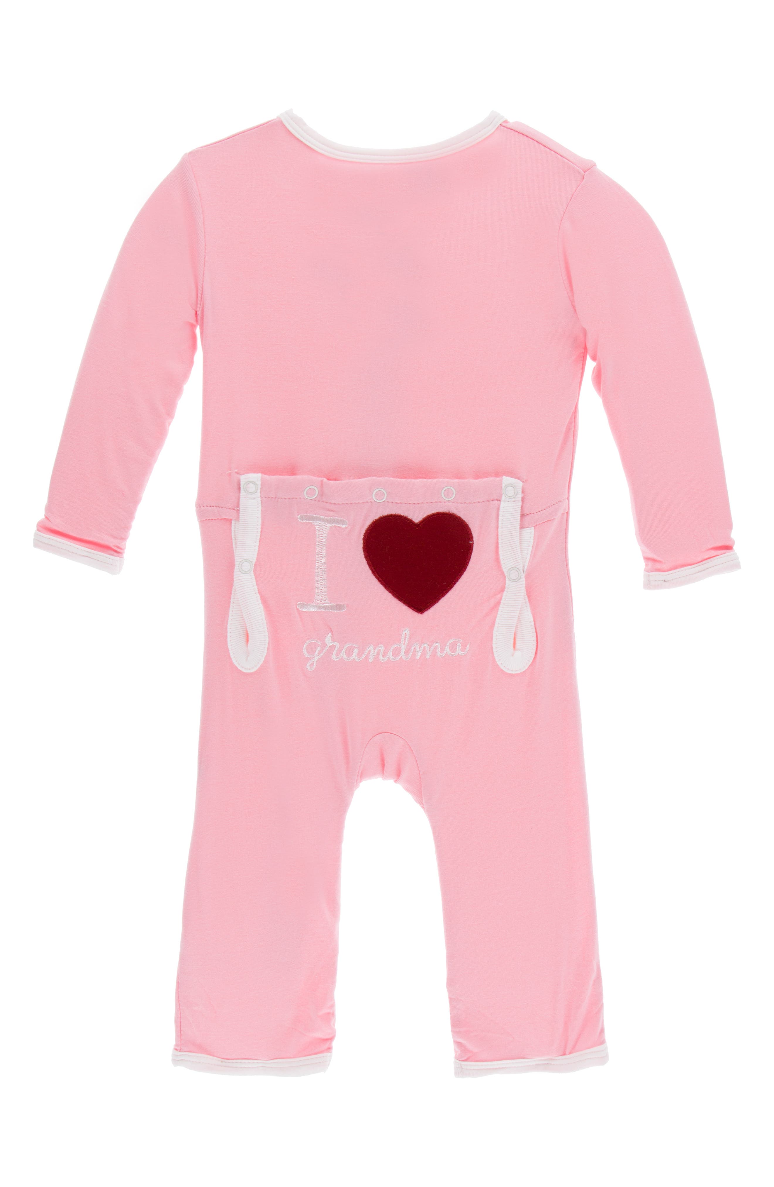 KicKee Pants I Heart Appliqué Zip Romper