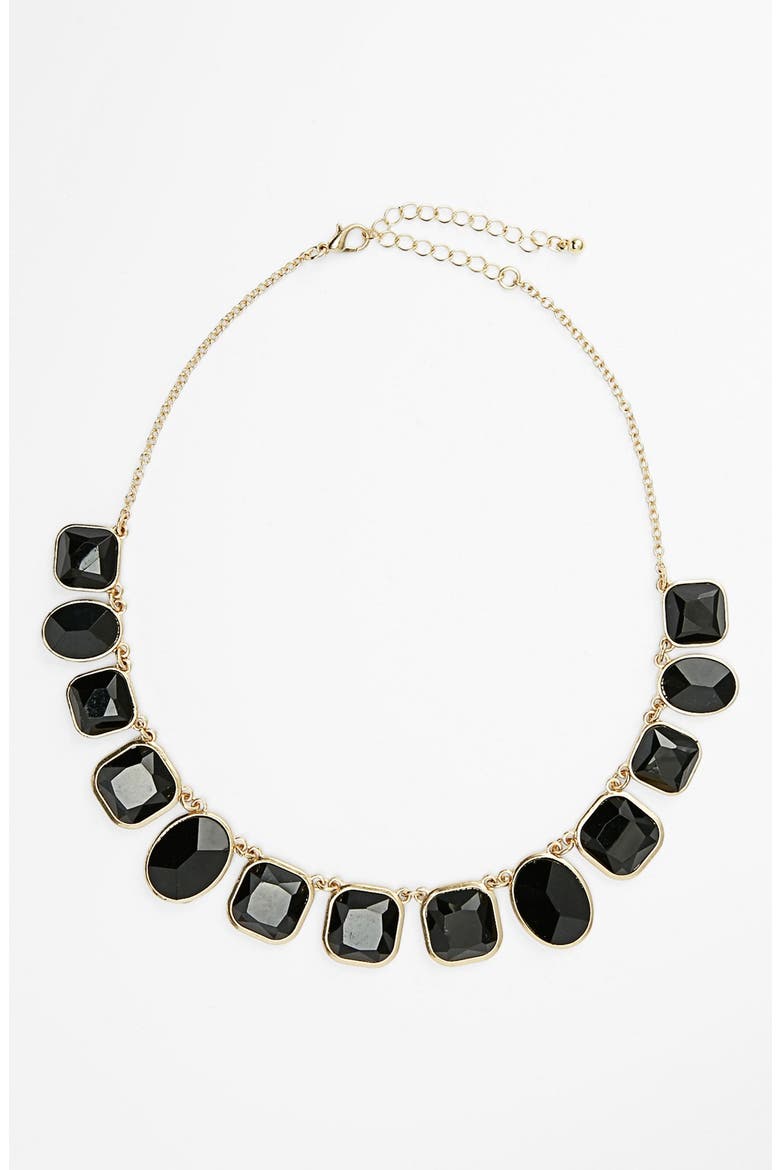 Statement Necklace, Main, color, SOLID BLACK