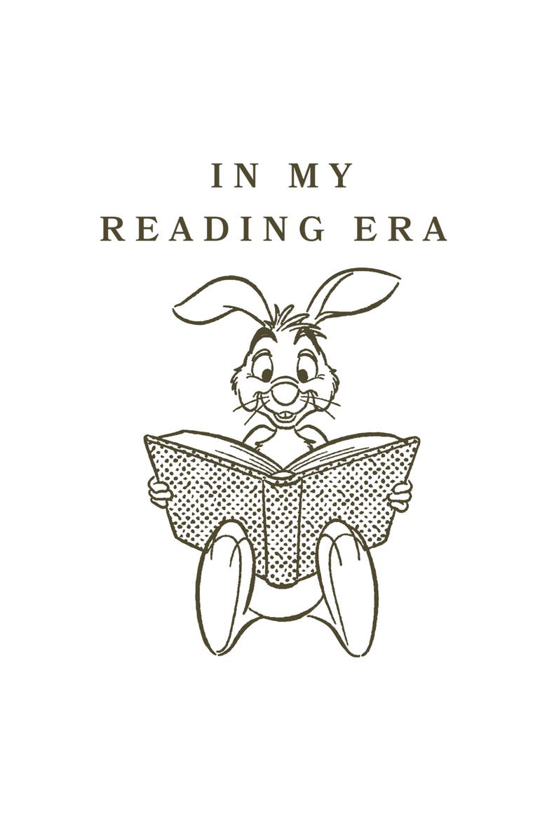 Men's Rabbit In My Reading Era Short Sleeve T-Shirt, Alternate, color, White
