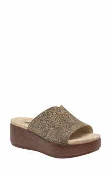 Alegria by PG Lite Triniti Platform Wedge Slide Sandal