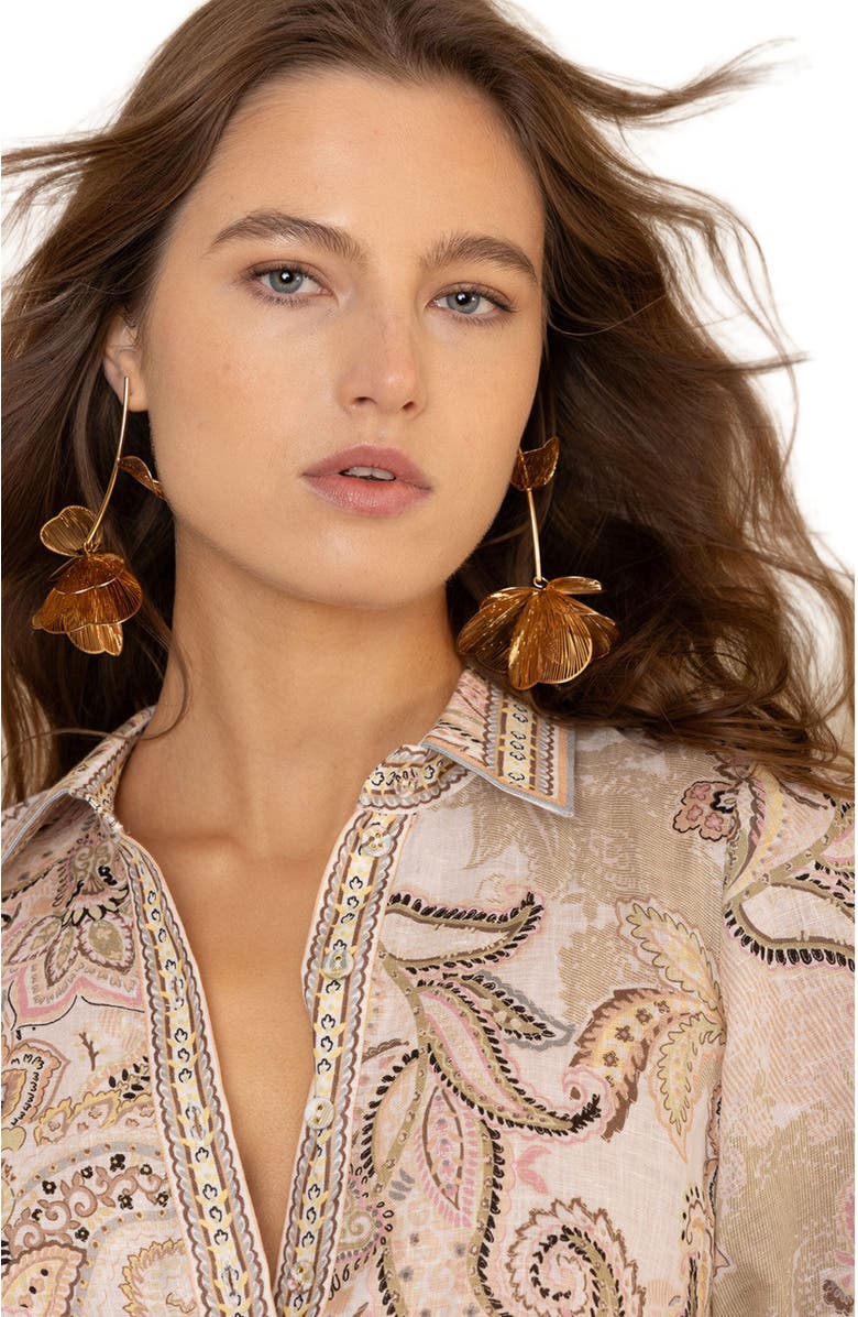 Halebob Clementine Linen Dress, Alternate, color, 