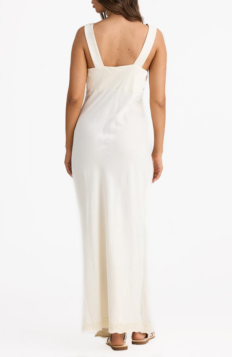 Talisman the Label Luca Lace Detail Bias Cut Maxi Dress, Alternate, color, 