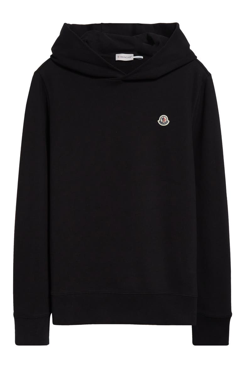 Logo Patch Hoodie, Alternate, color, BLACK