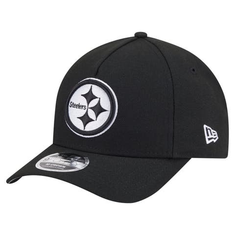 Men's New Era  Black Pittsburgh Steelers Team Collection 9FORTY M-Crown A-Frame Adjustable Hat