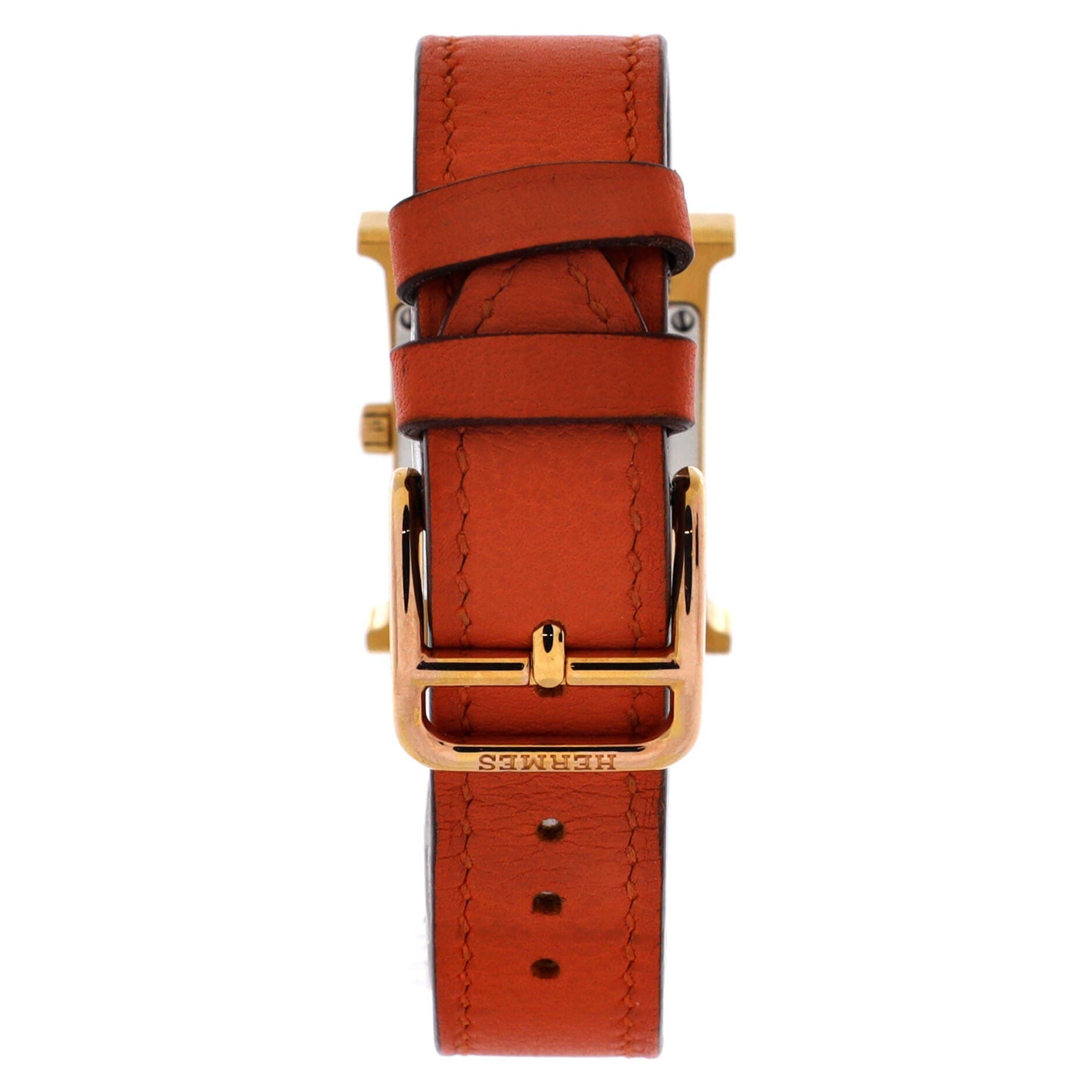 Heure H Quartz Watch Plated Metal and Leather 21, Alternate, color, Metallic Gold