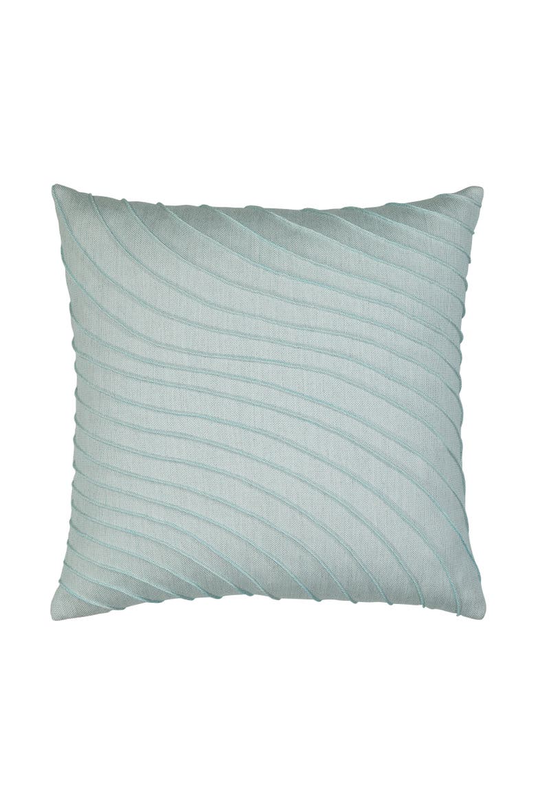 Tidal Glacier Hand pleated Indoor & Outdoor Woven Accent Pillow, Main, color, Glacier