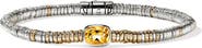 John Hardy Heishi Bracelet, 14K Gold, Sterling Silver, Citrine, 4mm