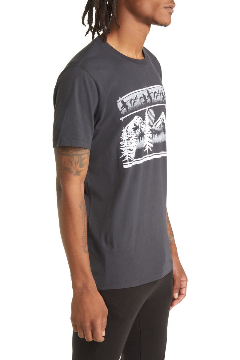 Men's Evergreen Crewneck Graphic Tee, Alternate, color, V BLACK