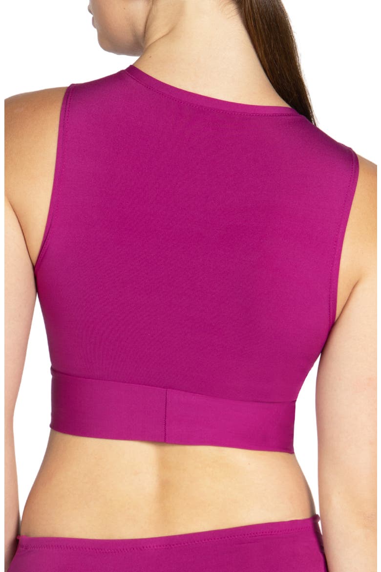 Ava Longline Knot Front Bikini Top, Alternate, color, ACAI